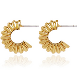 Ribbed Small Drop Earring