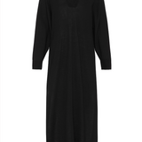 Amor Collared Knit Dress - Black
