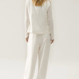 Twill Slouch Pants - White